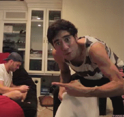 pillow fight with Zach King