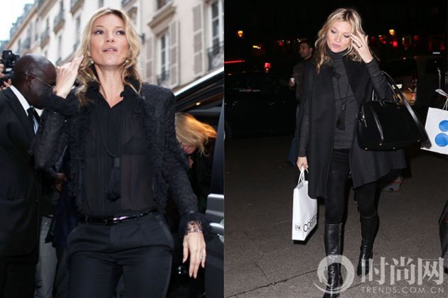 Kate Moss身着Saint Laurent 副本