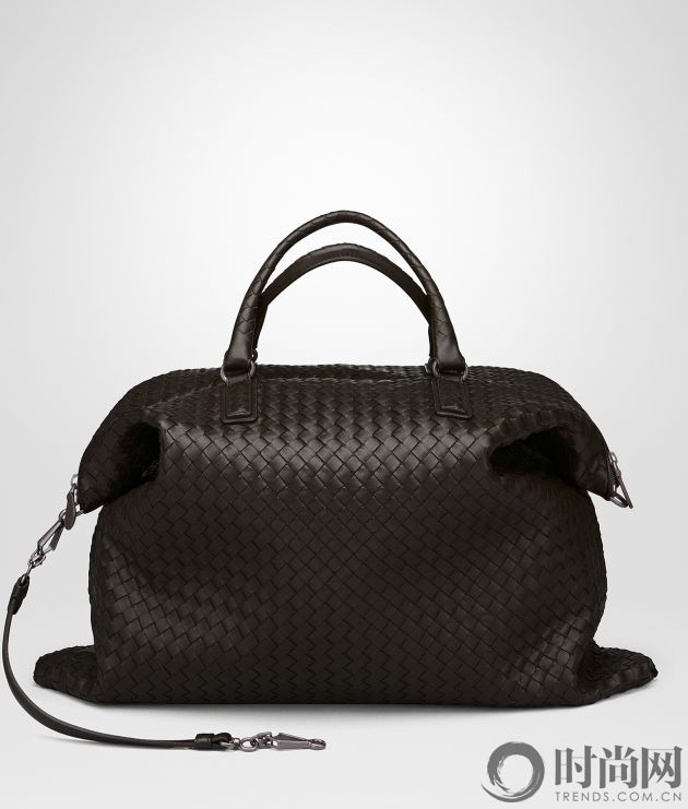 BOTTEGA VENETA MAXI CONVERTIBLE BAG IN ESPRESSO INTRECCIATO NAPPA